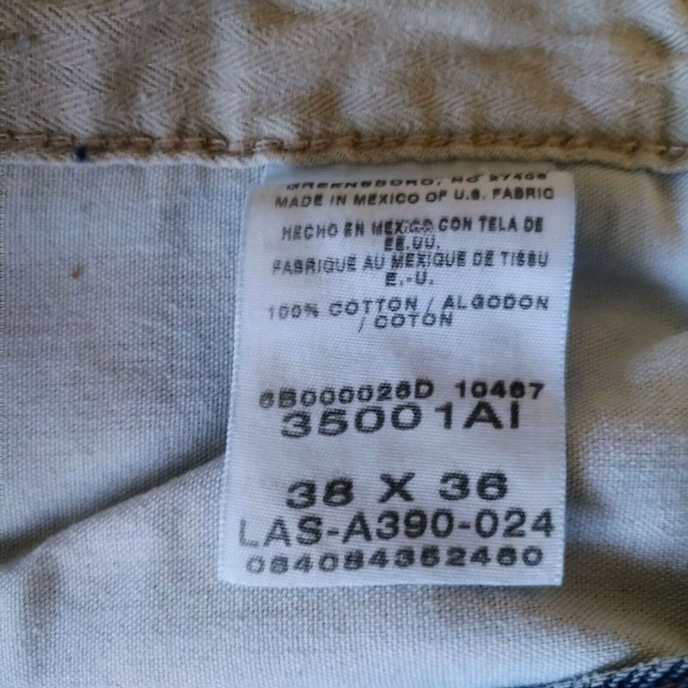 Wrangler‎ Rugged Wear Jeans Men's 38x36 Actual (36x35) Dark Wash Denim Cotton #1 - Picture 4 of 8